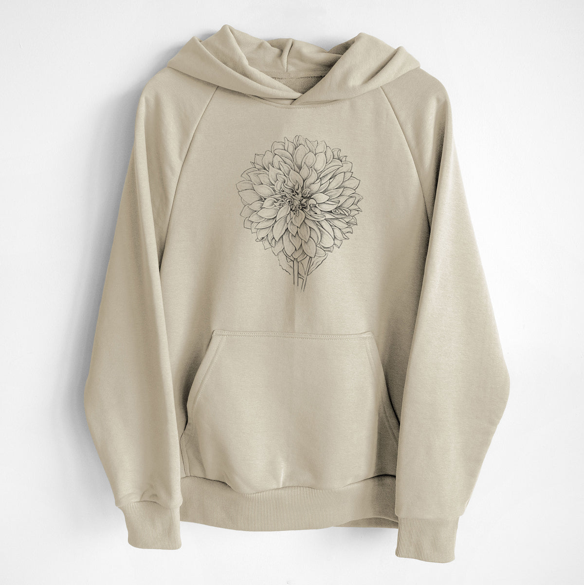 Dahlia Cafe Au Lait - UltraLuxe Heavyweight French Terry Hoodie