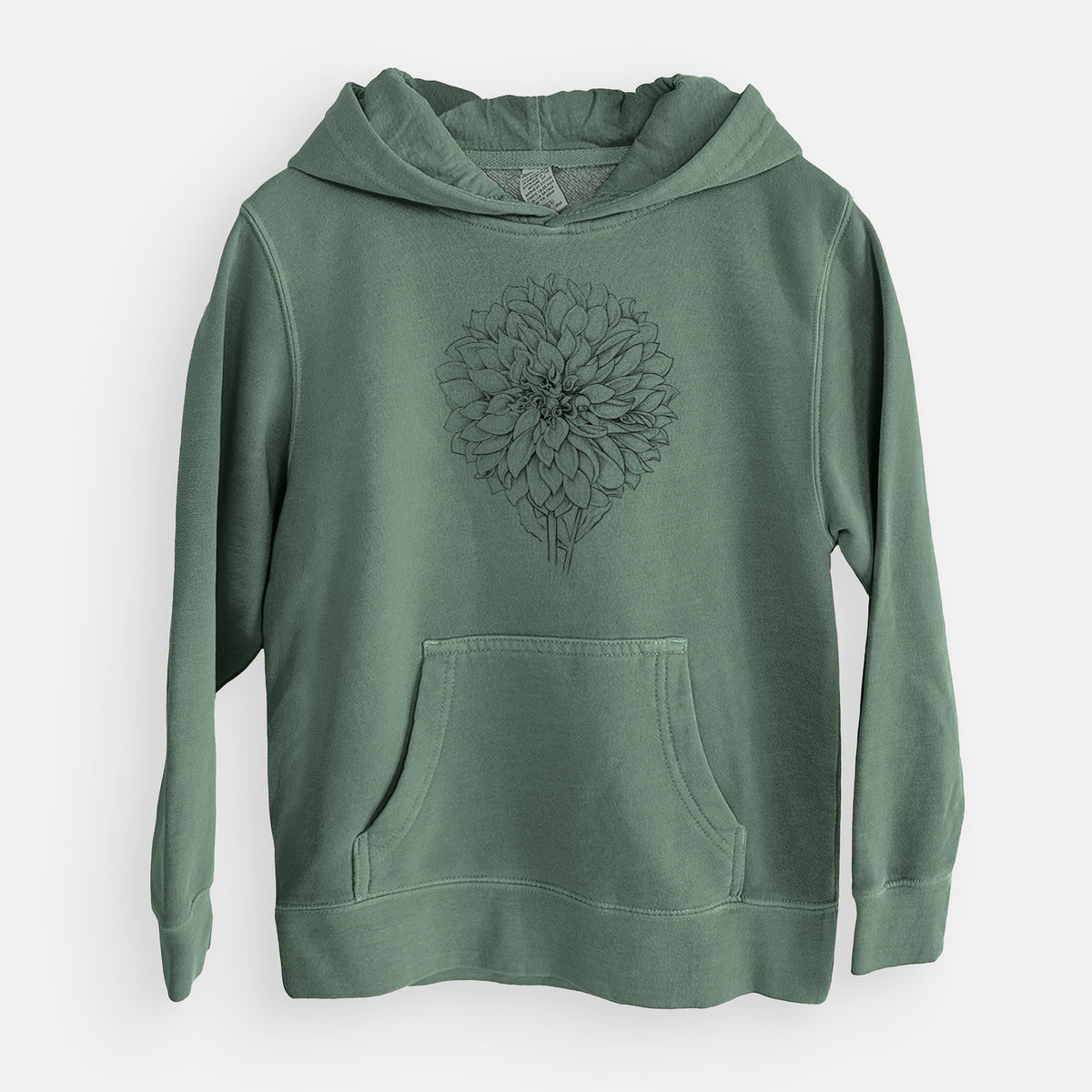 Dahlia Cafe Au Lait - Youth Pigment Dyed Hoodie