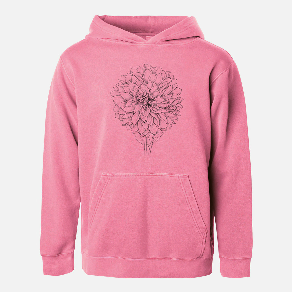 Dahlia Cafe Au Lait - Youth Pigment Dyed Hoodie