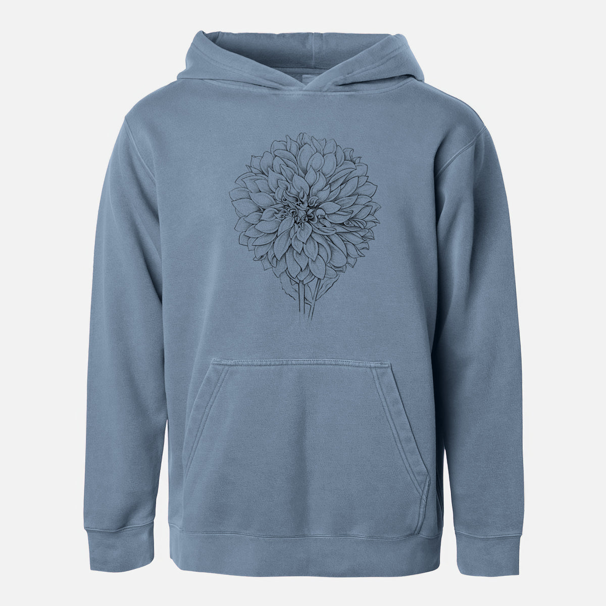 Dahlia Cafe Au Lait - Youth Pigment Dyed Hoodie