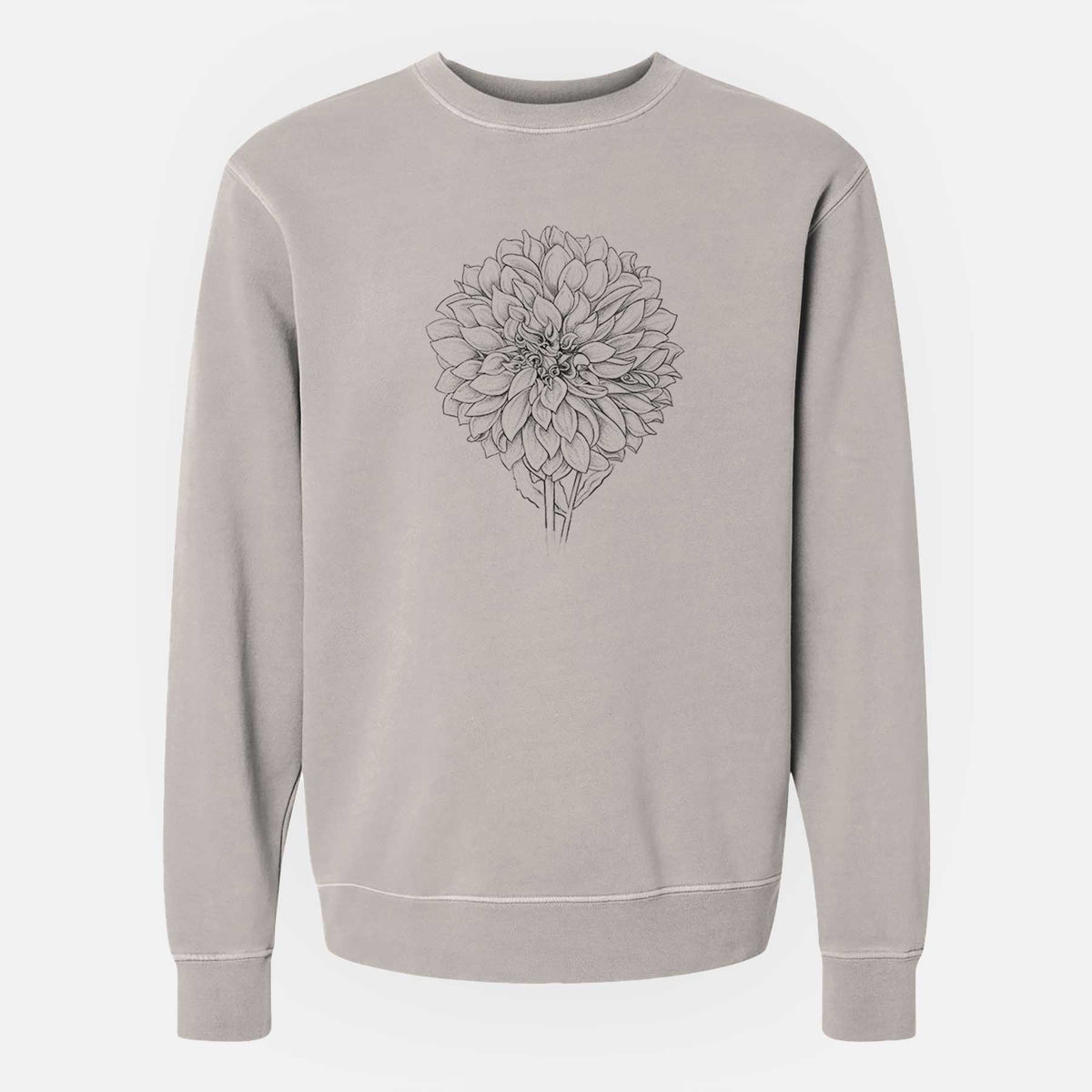 Dahlia Cafe Au Lait - Unisex Pigment Dyed Crew Sweatshirt