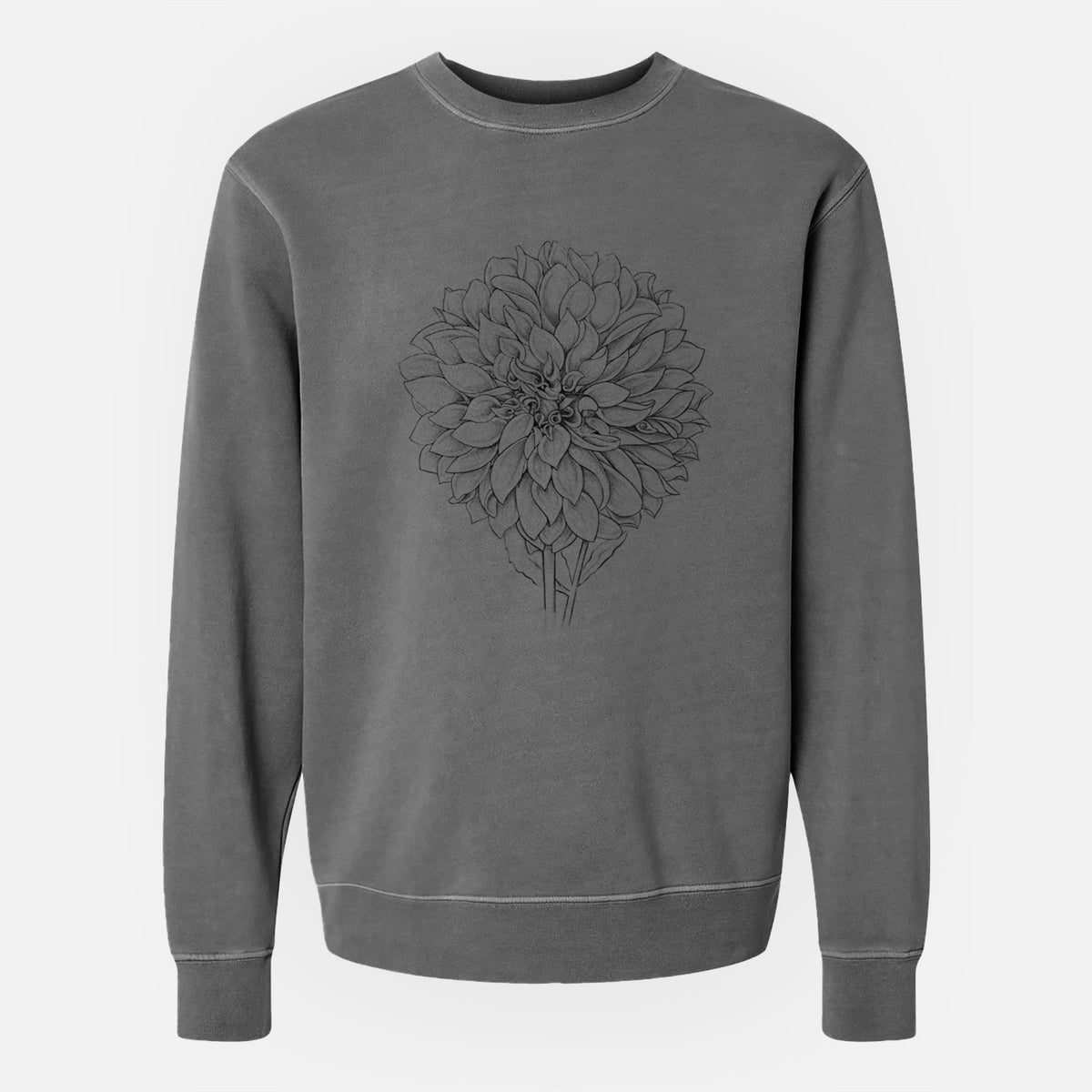 Dahlia Cafe Au Lait - Unisex Pigment Dyed Crew Sweatshirt