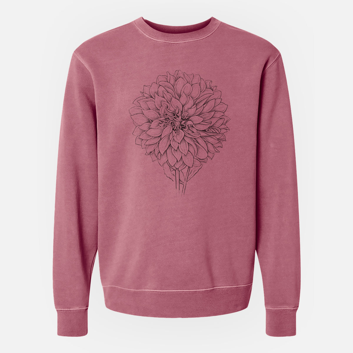 Dahlia Cafe Au Lait - Unisex Pigment Dyed Crew Sweatshirt