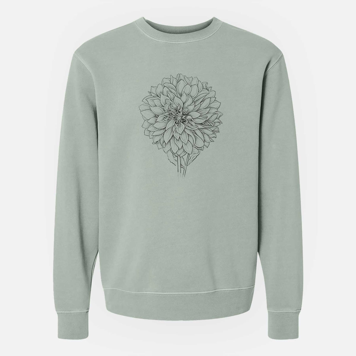 Dahlia Cafe Au Lait - Unisex Pigment Dyed Crew Sweatshirt