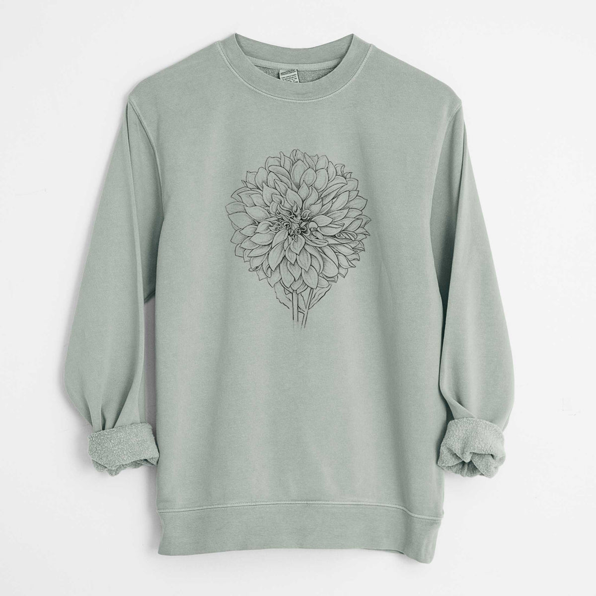 Dahlia Cafe Au Lait - Unisex Pigment Dyed Crew Sweatshirt