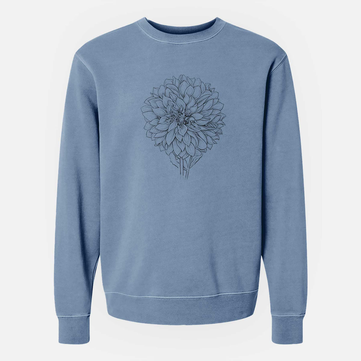 Dahlia Cafe Au Lait - Unisex Pigment Dyed Crew Sweatshirt