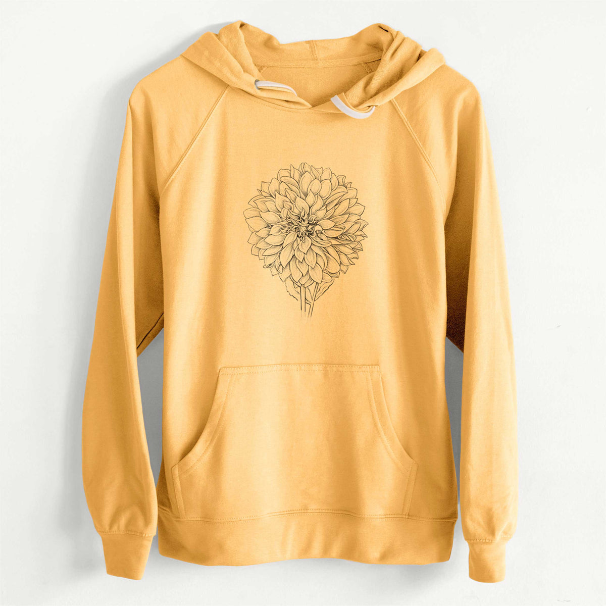 CLEARANCE - Dahlia Cafe Au Lait  - Unisex Slim Fit Loopback Terry Hoodie