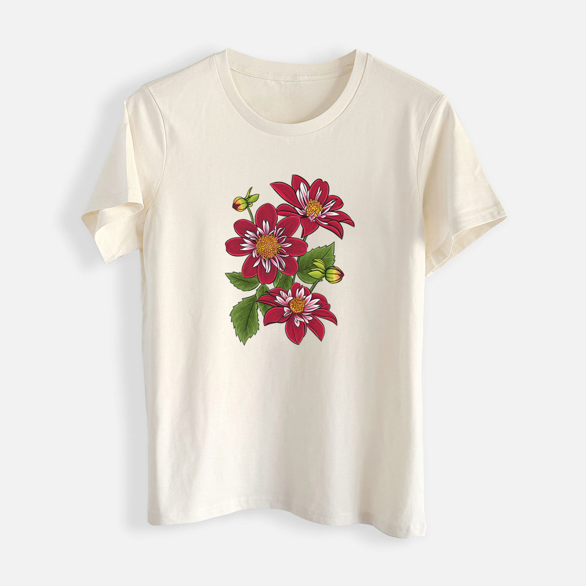 Dahlia Collarette - Night Butterfly - Womens Everyday Maple Tee