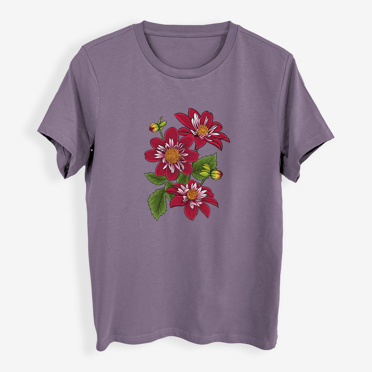 Dahlia Collarette - Night Butterfly - Womens Everyday Maple Tee