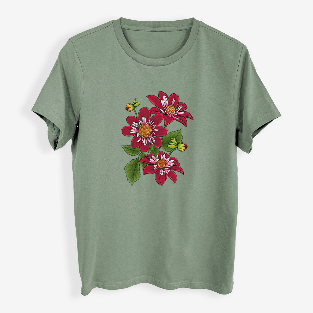 Dahlia Collarette - Night Butterfly - Womens Everyday Maple Tee