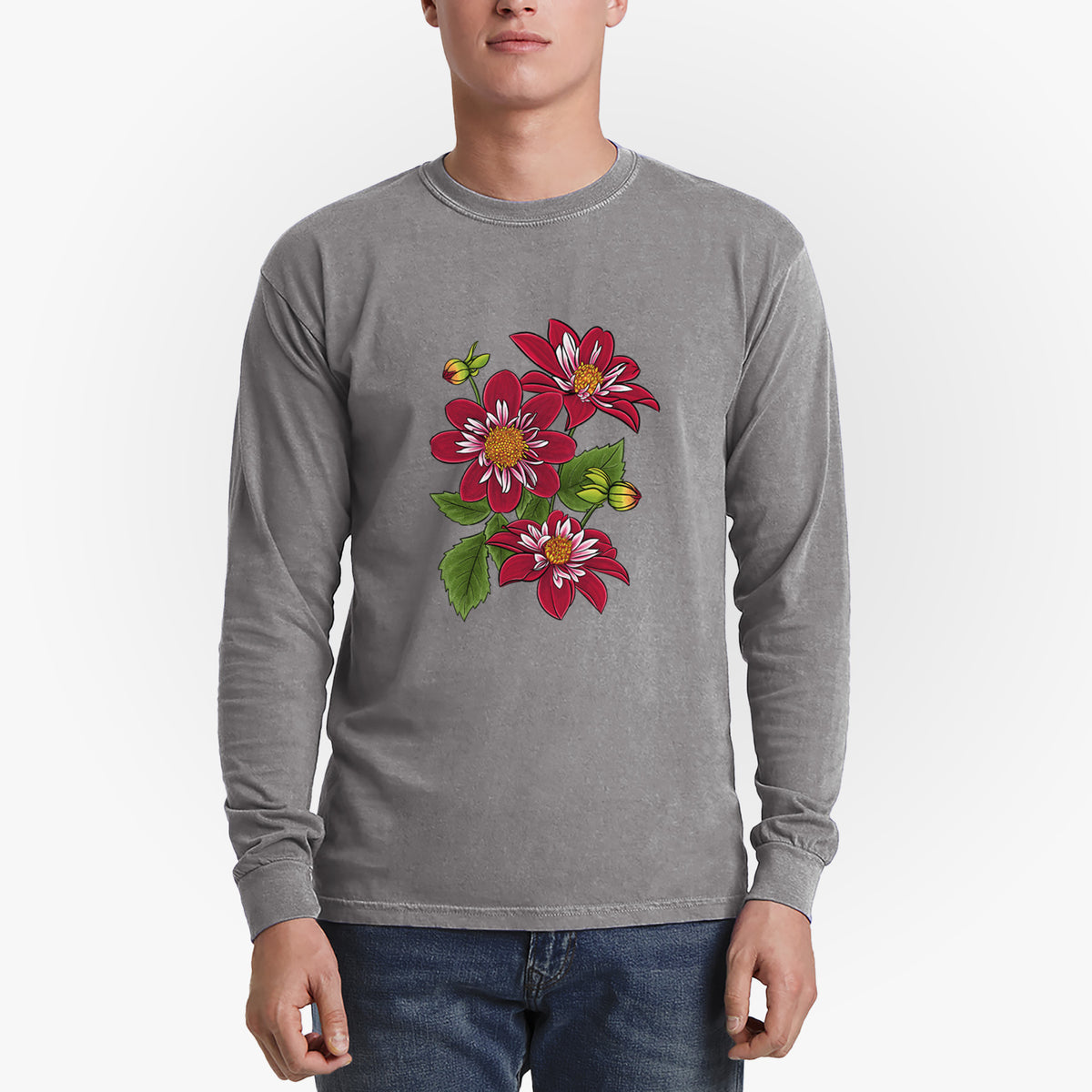 Dahlia Collarette - Night Butterfly - Heavyweight 100% Cotton Long Sleeve