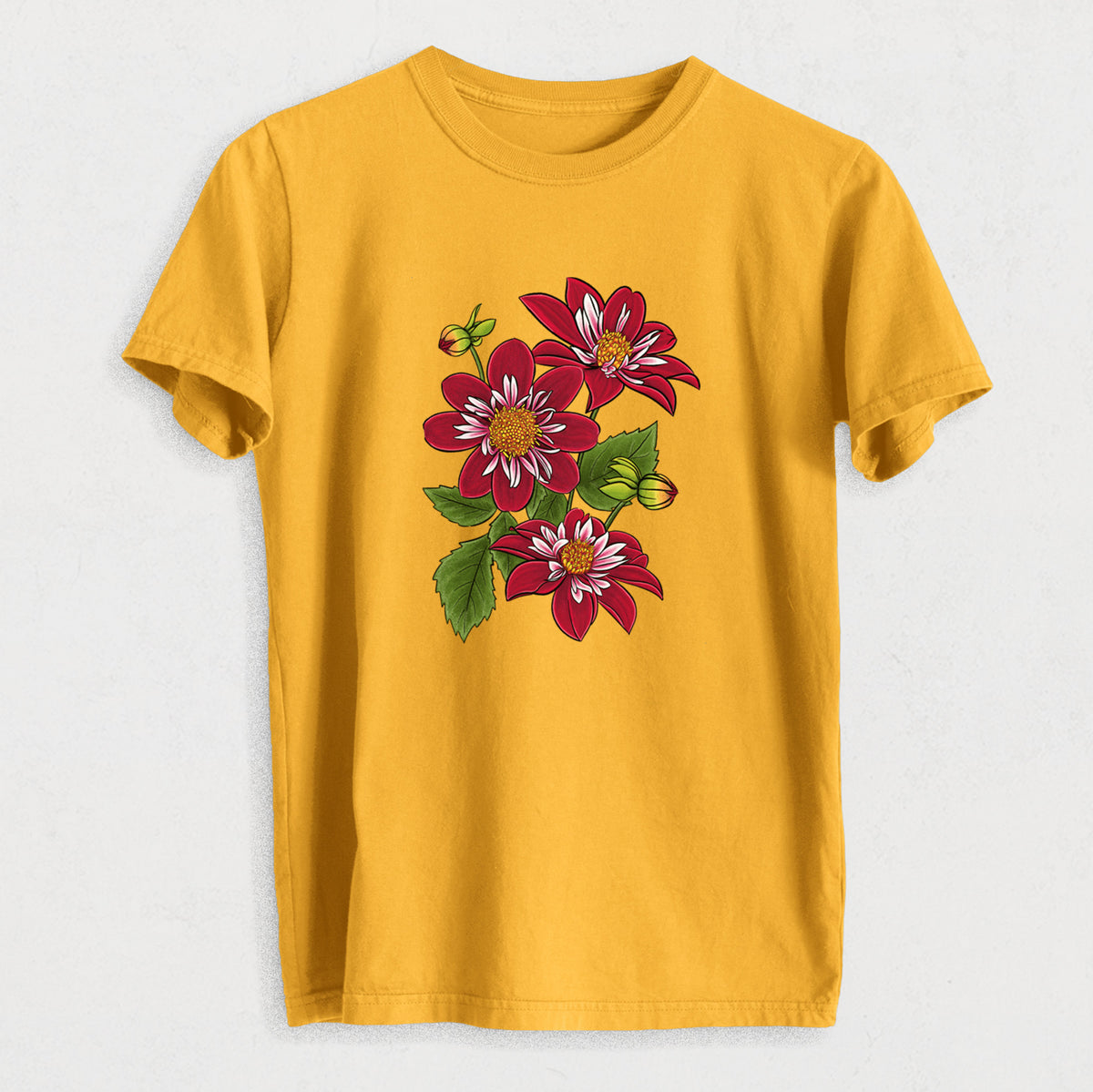Dahlia Collarette - Night Butterfly - Heavyweight Men&#39;s 100% Organic Cotton Tee