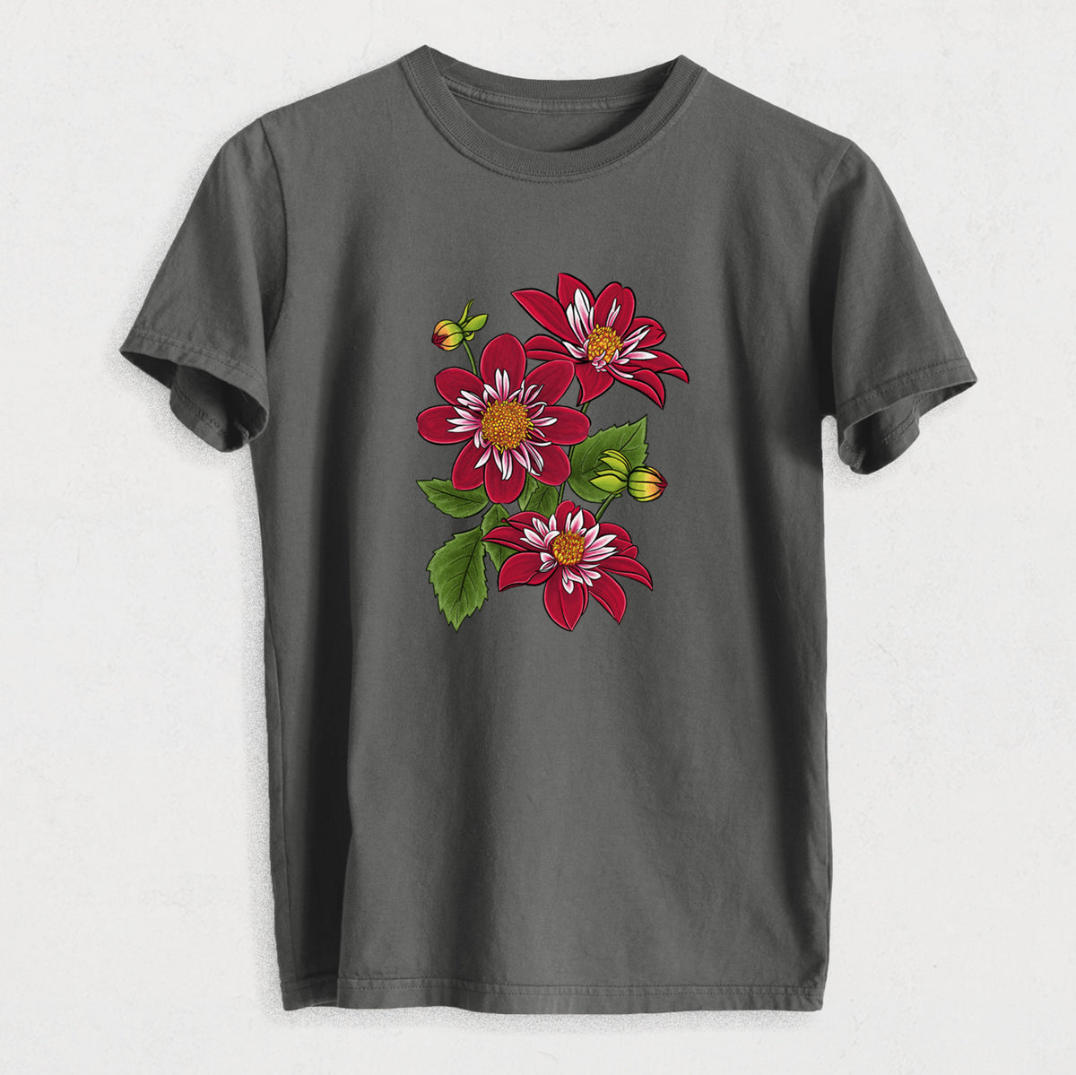 Dahlia Collarette - Night Butterfly - Heavyweight Men&#39;s 100% Organic Cotton Tee