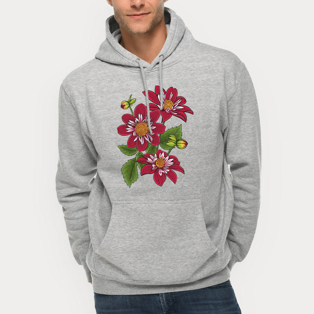 Dahlia Collarette - Night Butterfly  - Mid-Weight Unisex Premium Blend Hoodie