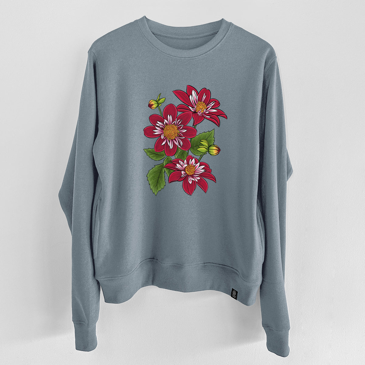 Dahlia Collarette - Night Butterfly  - Unisex Reclaimed Crewneck Sweatshirt