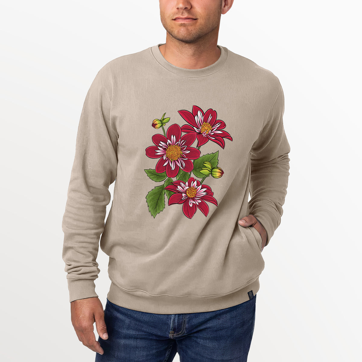 Dahlia Collarette - Night Butterfly  - Unisex Reclaimed Crewneck Sweatshirt