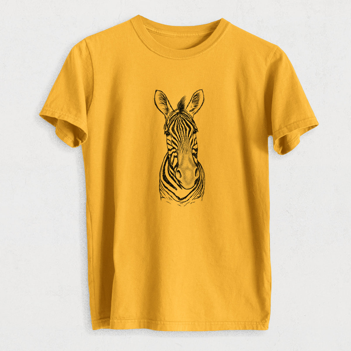 Damara Zebra - Equus quagga antiquorum - Heavyweight Men&#39;s 100% Organic Cotton Tee