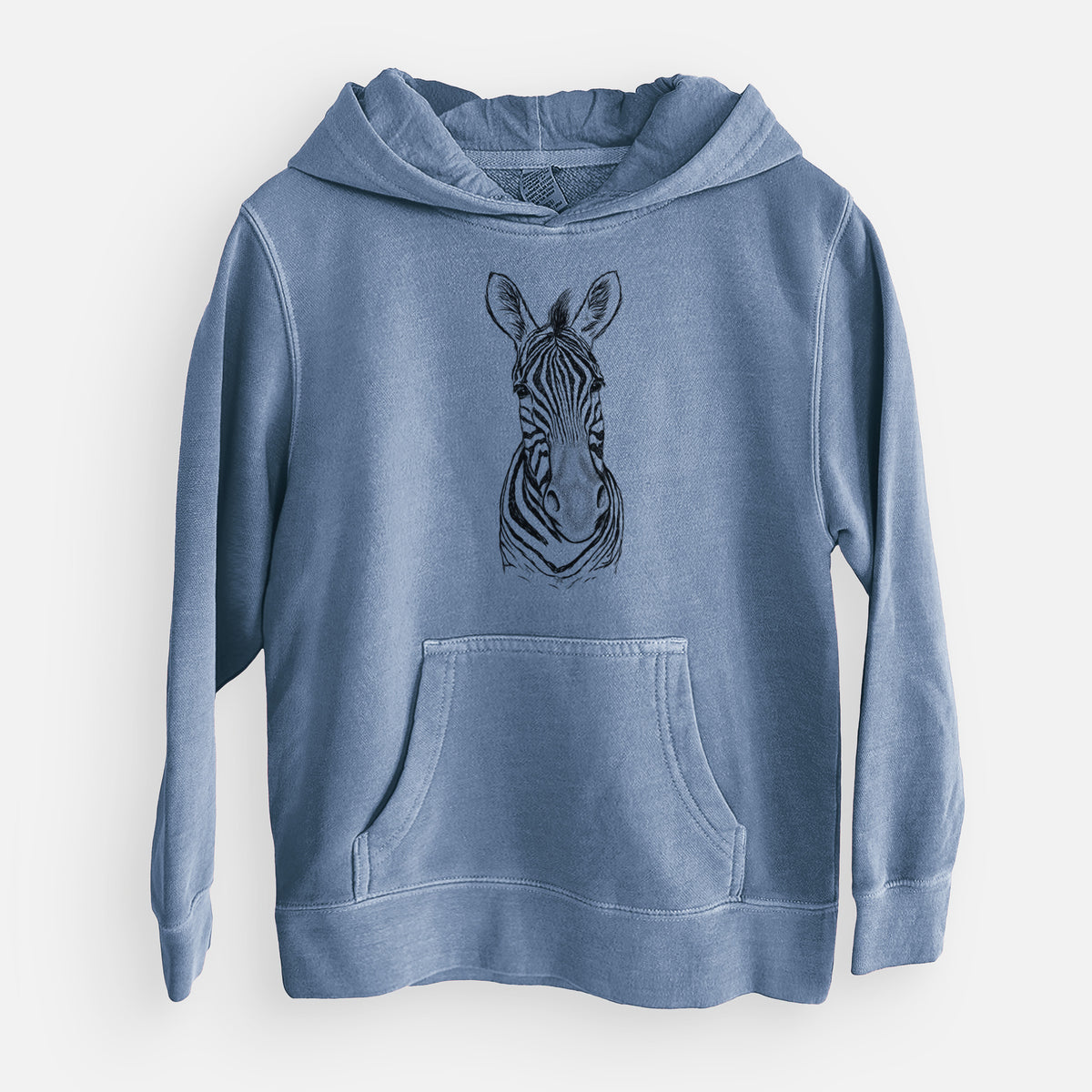 Damara Zebra - Equus quagga antiquorum - Youth Pigment Dyed Hoodie