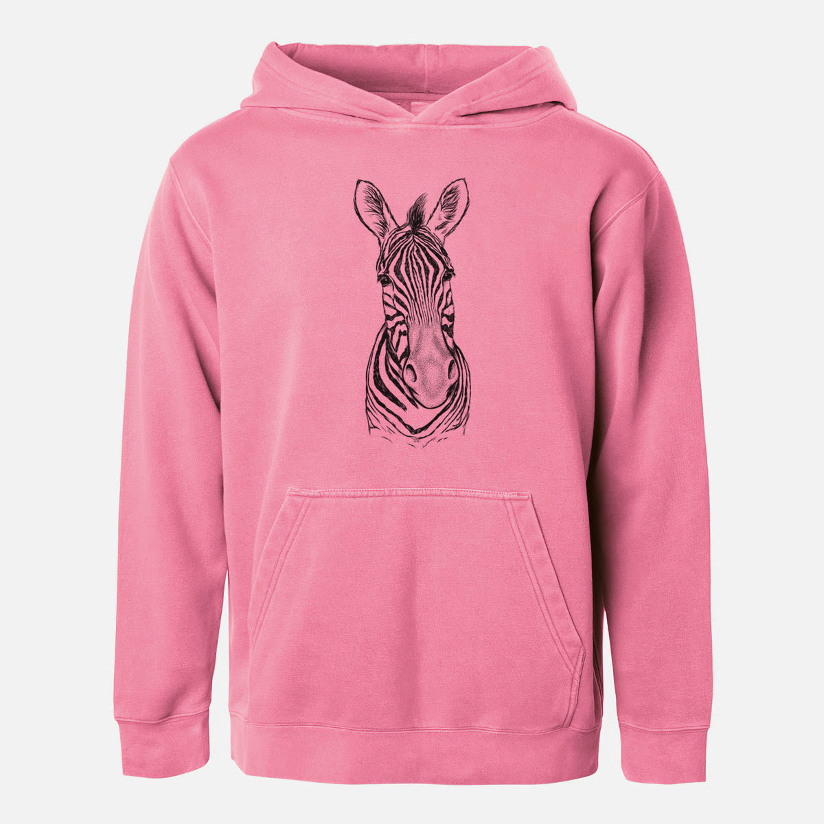 Damara Zebra - Equus quagga antiquorum - Youth Pigment Dyed Hoodie