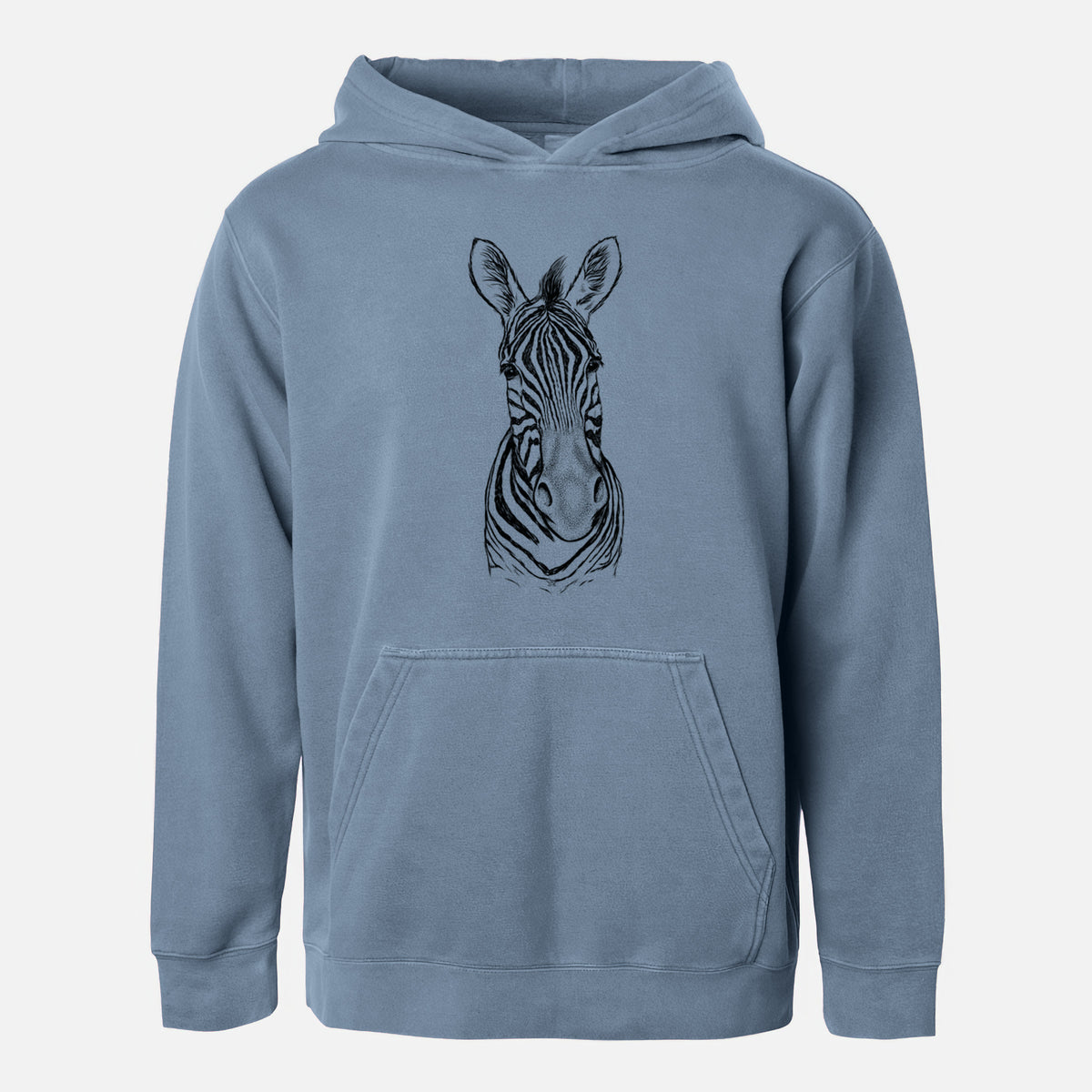 Damara Zebra - Equus quagga antiquorum - Youth Pigment Dyed Hoodie