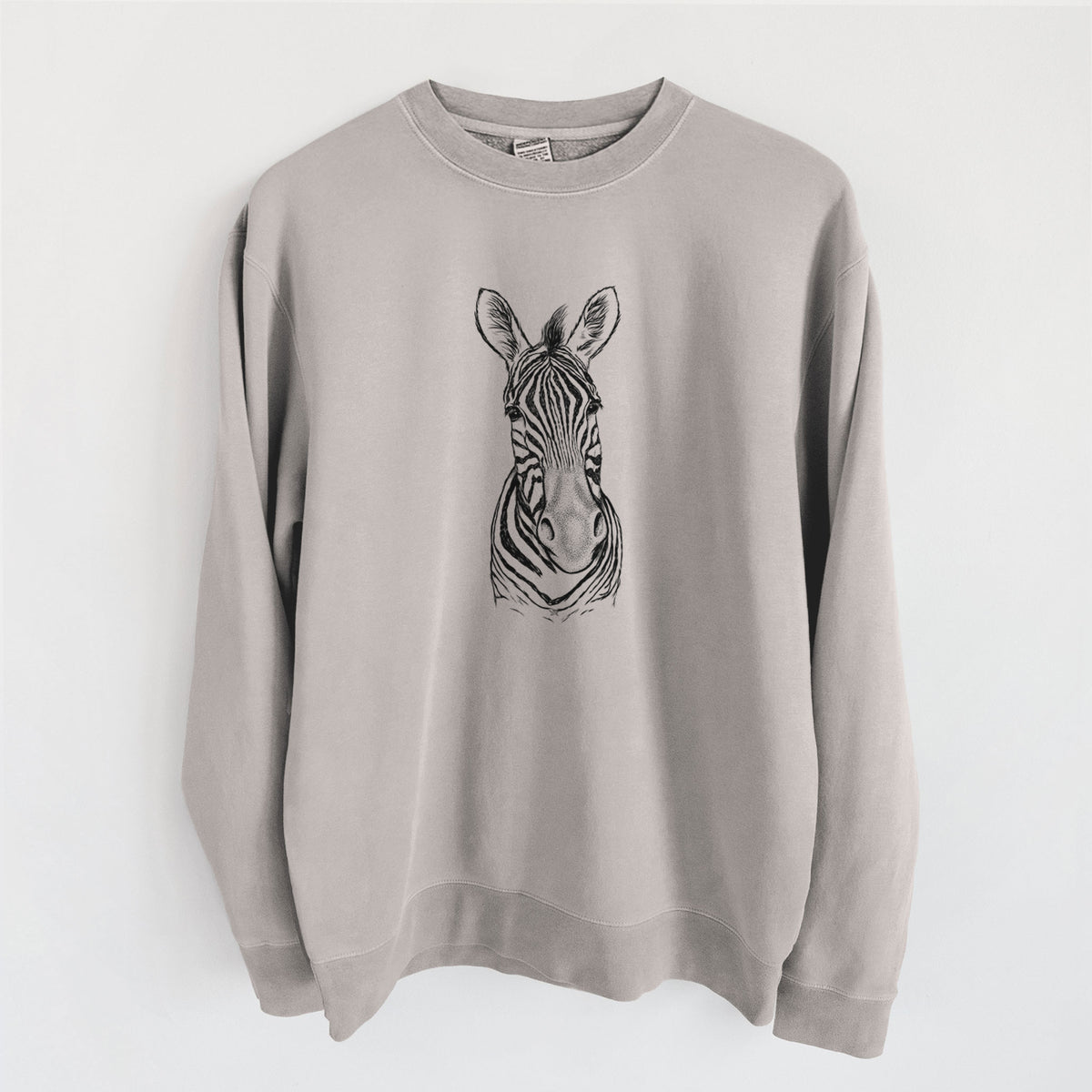 Damara Zebra - Equus quagga antiquorum - Unisex Pigment Dyed Crew Sweatshirt