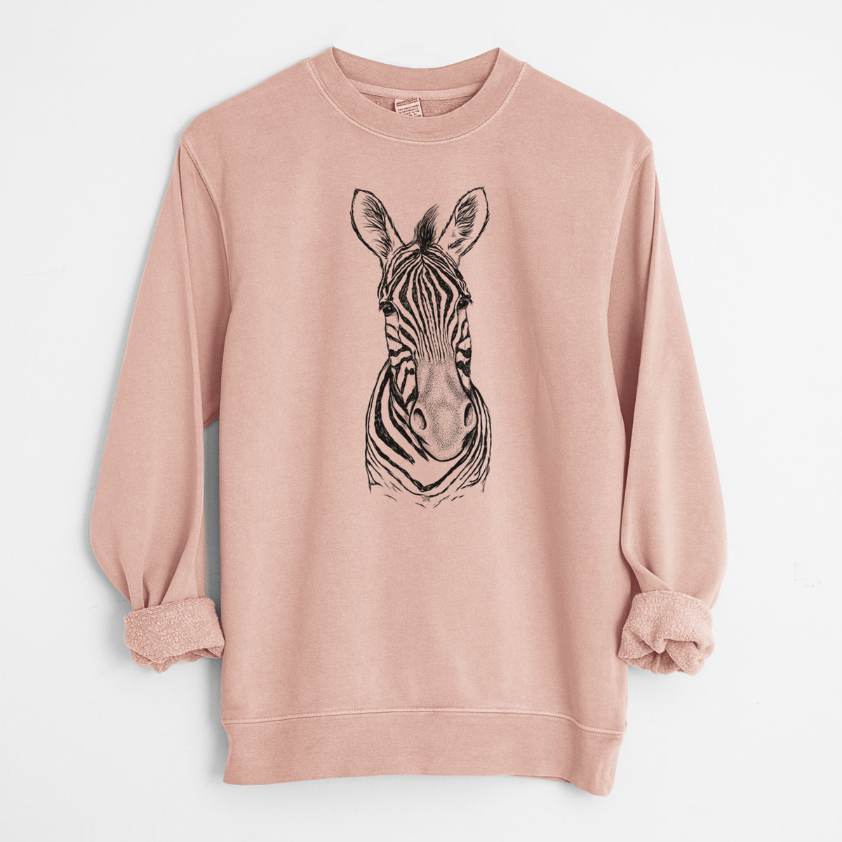 Damara Zebra - Equus quagga antiquorum - Unisex Pigment Dyed Crew Sweatshirt