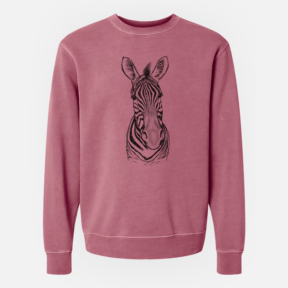 Damara Zebra - Equus quagga antiquorum - Unisex Pigment Dyed Crew Sweatshirt