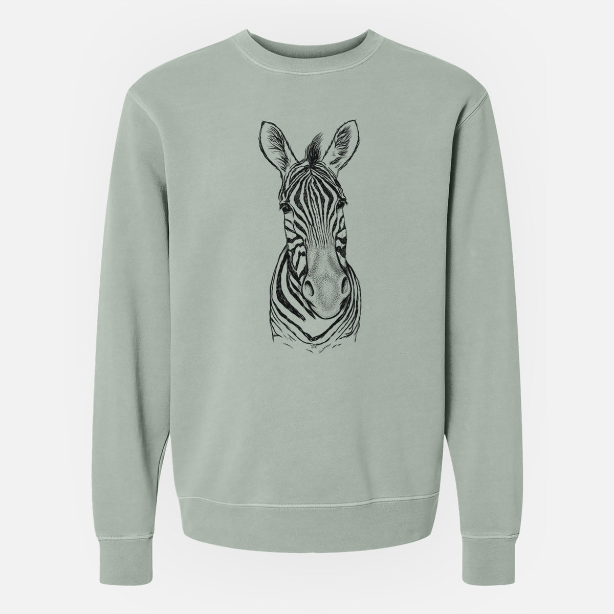 Damara Zebra - Equus quagga antiquorum - Unisex Pigment Dyed Crew Sweatshirt