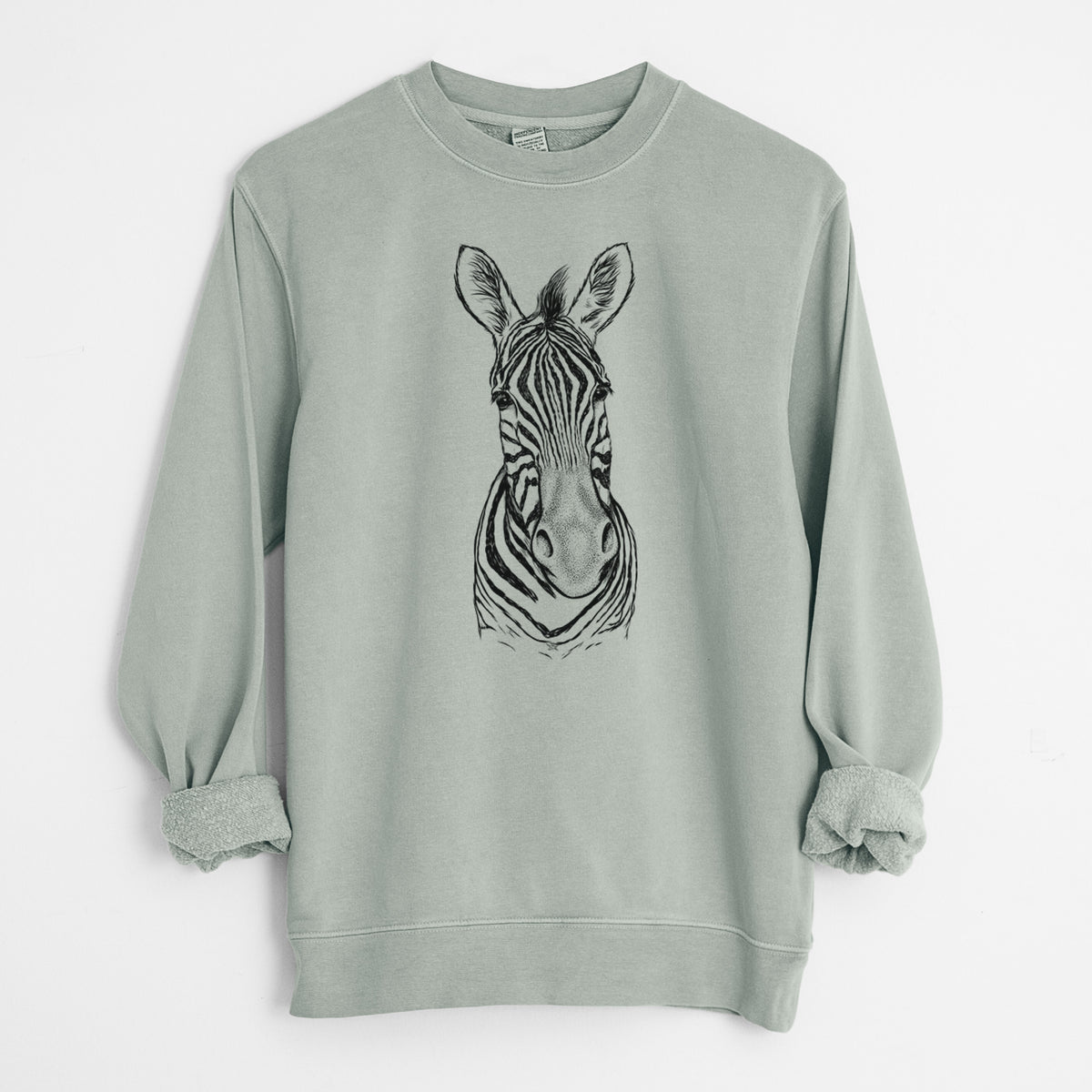 Damara Zebra - Equus quagga antiquorum - Unisex Pigment Dyed Crew Sweatshirt