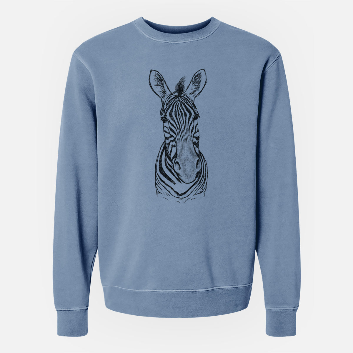 Damara Zebra - Equus quagga antiquorum - Unisex Pigment Dyed Crew Sweatshirt