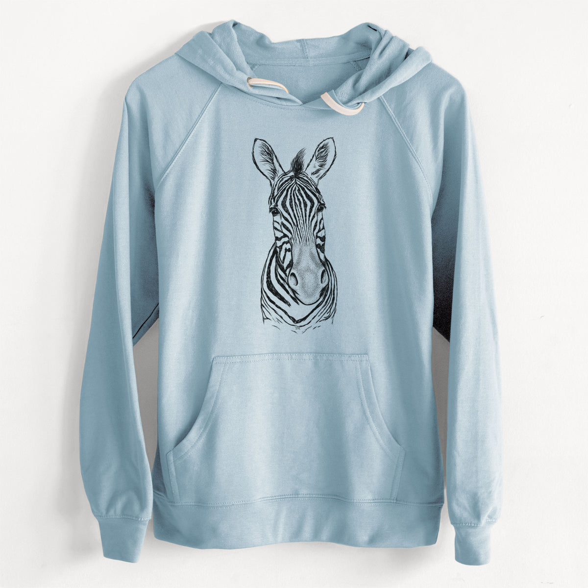 CLEARANCE - Damara Zebra - Equus quagga antiquorum  - Unisex Slim Fit Loopback Terry Hoodie