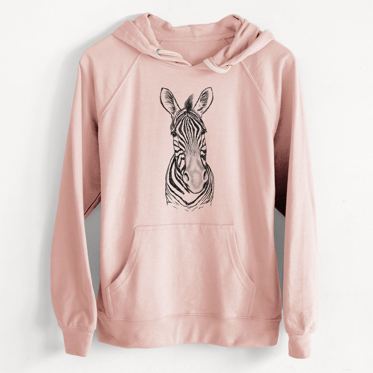 CLEARANCE - Damara Zebra - Equus quagga antiquorum  - Unisex Slim Fit Loopback Terry Hoodie