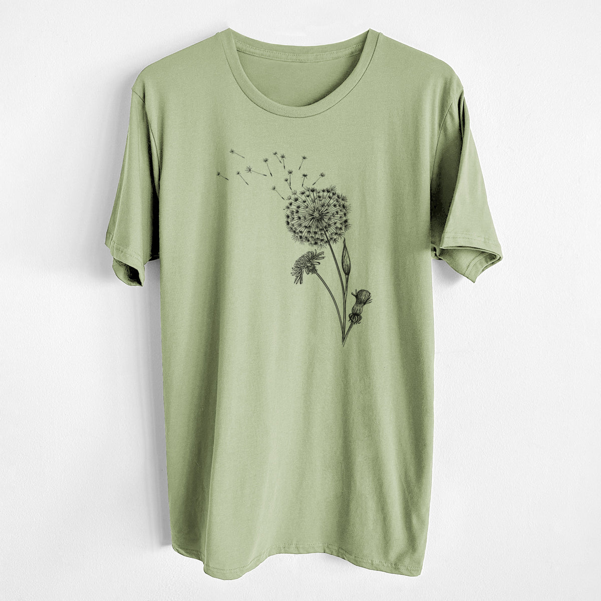 CLOSEOUT - Common Dandelion - Taraxacum officinale - Unisex Crewneck - Made in USA - 100% Organic Cotton