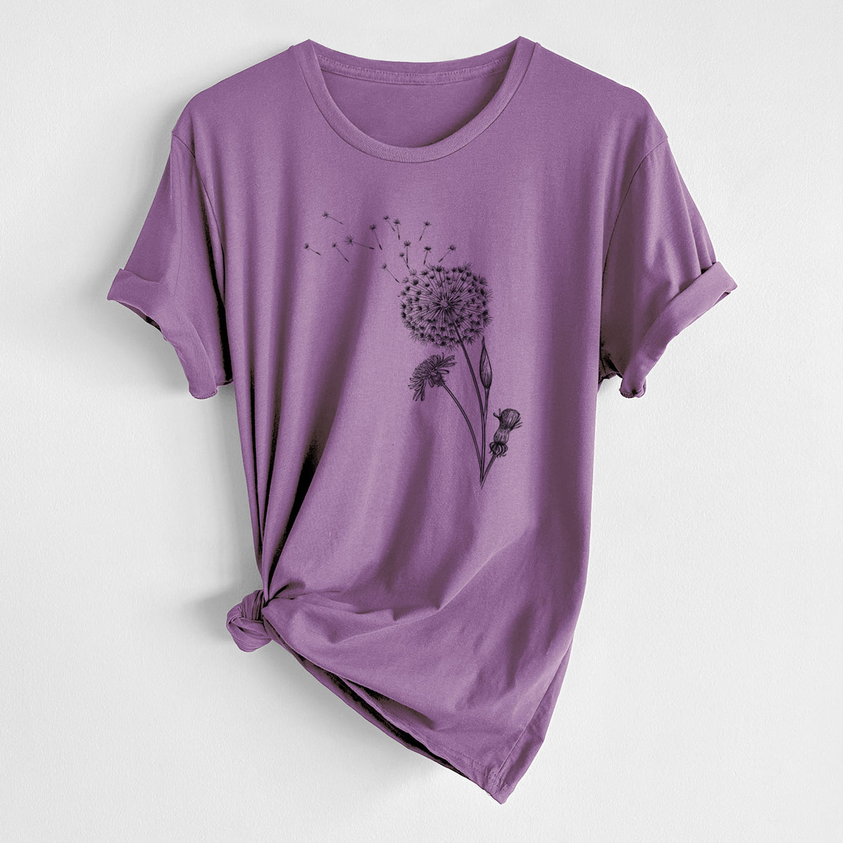 CLOSEOUT - Common Dandelion - Taraxacum officinale - Unisex Crewneck - Made in USA - 100% Organic Cotton