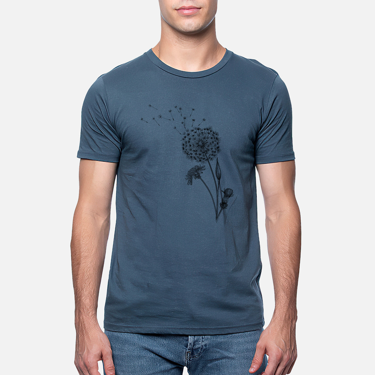 CLOSEOUT - Common Dandelion - Taraxacum officinale - Unisex Crewneck - Made in USA - 100% Organic Cotton