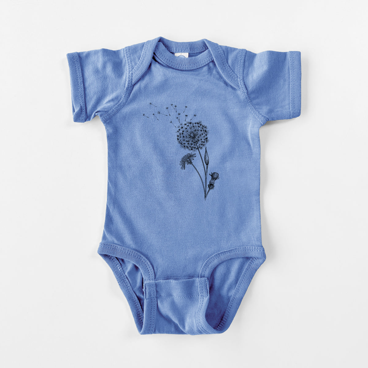 Common Dandelion - Taraxacum officinale - Baby Fine Jersey Bodysuit