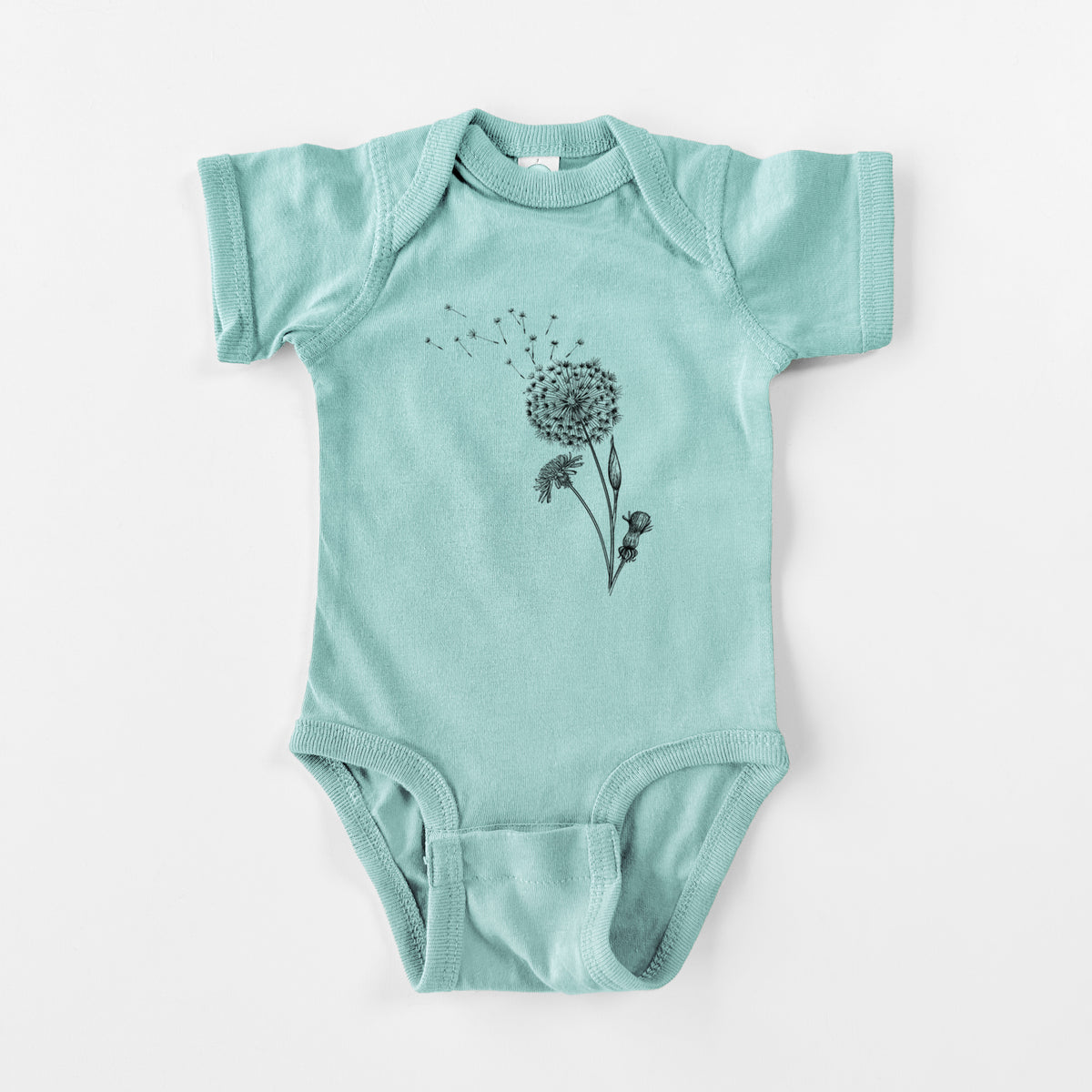 Common Dandelion - Taraxacum officinale - Baby Fine Jersey Bodysuit