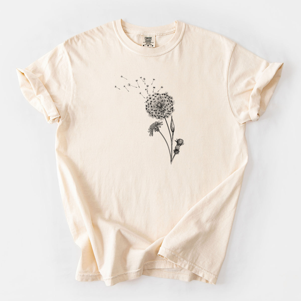 Common Dandelion - Taraxacum officinale - Unisex Comfort Colors Garment-Dyed Heavyweight T-shirt
