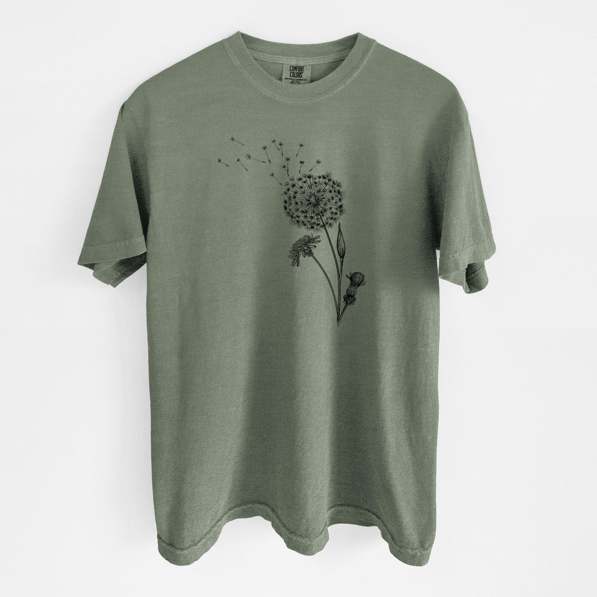 Common Dandelion - Taraxacum officinale - Unisex Comfort Colors Garment-Dyed Heavyweight T-shirt