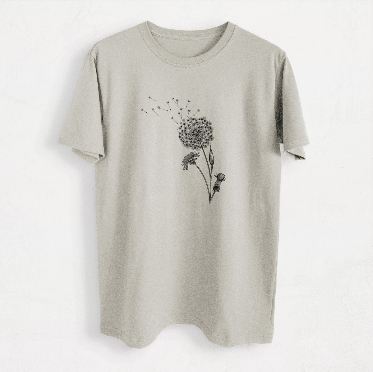 Common Dandelion - Taraxacum officinale - Heavyweight Men&#39;s 100% Organic Cotton Tee