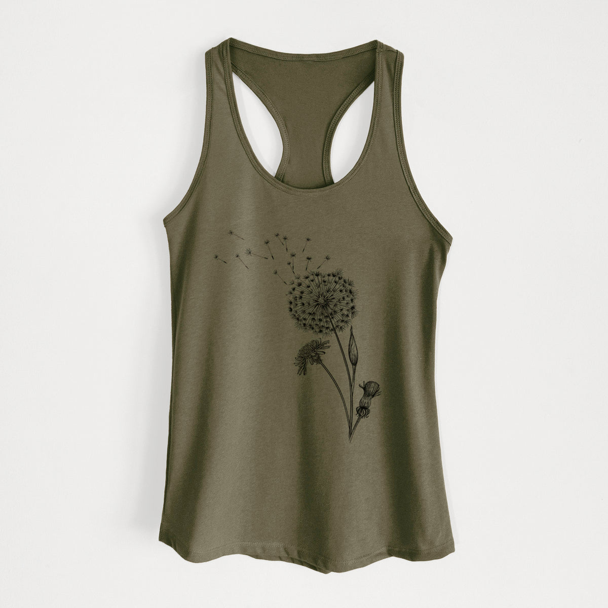 Common Dandelion - Taraxacum officinale - Women&#39;s Racerback Tanktop