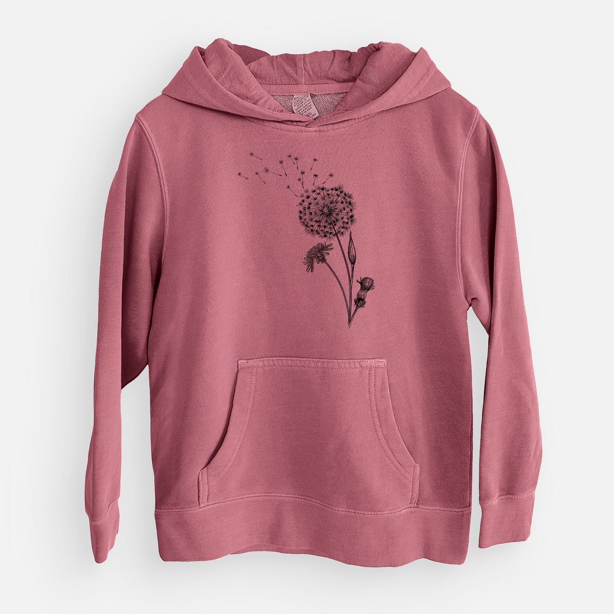 Common Dandelion - Taraxacum officinale - Youth Pigment Dyed Hoodie