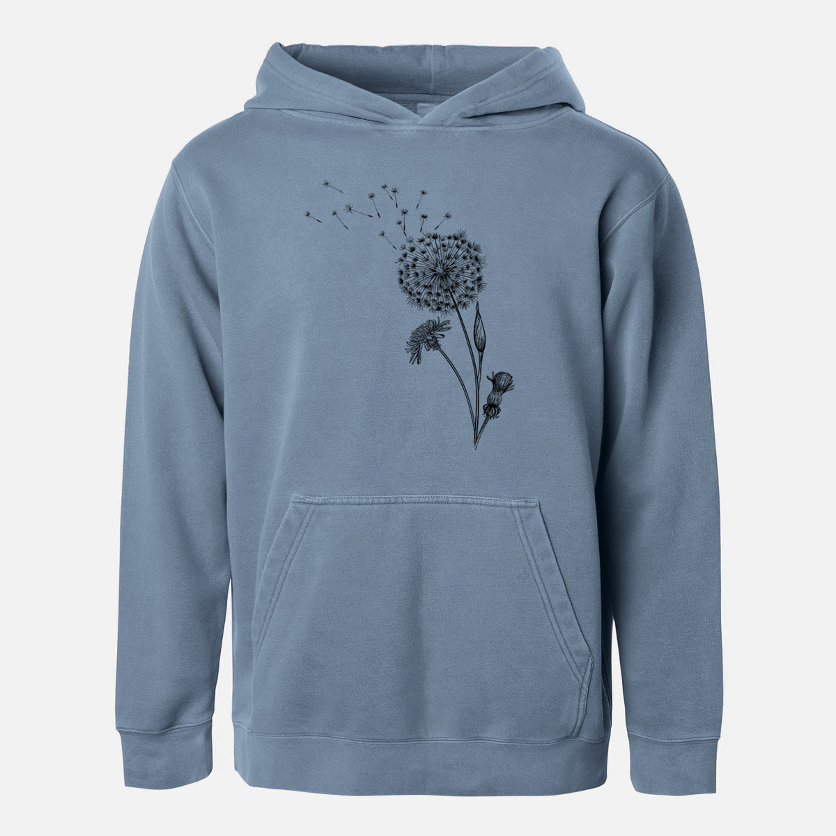 Common Dandelion - Taraxacum officinale - Youth Pigment Dyed Hoodie