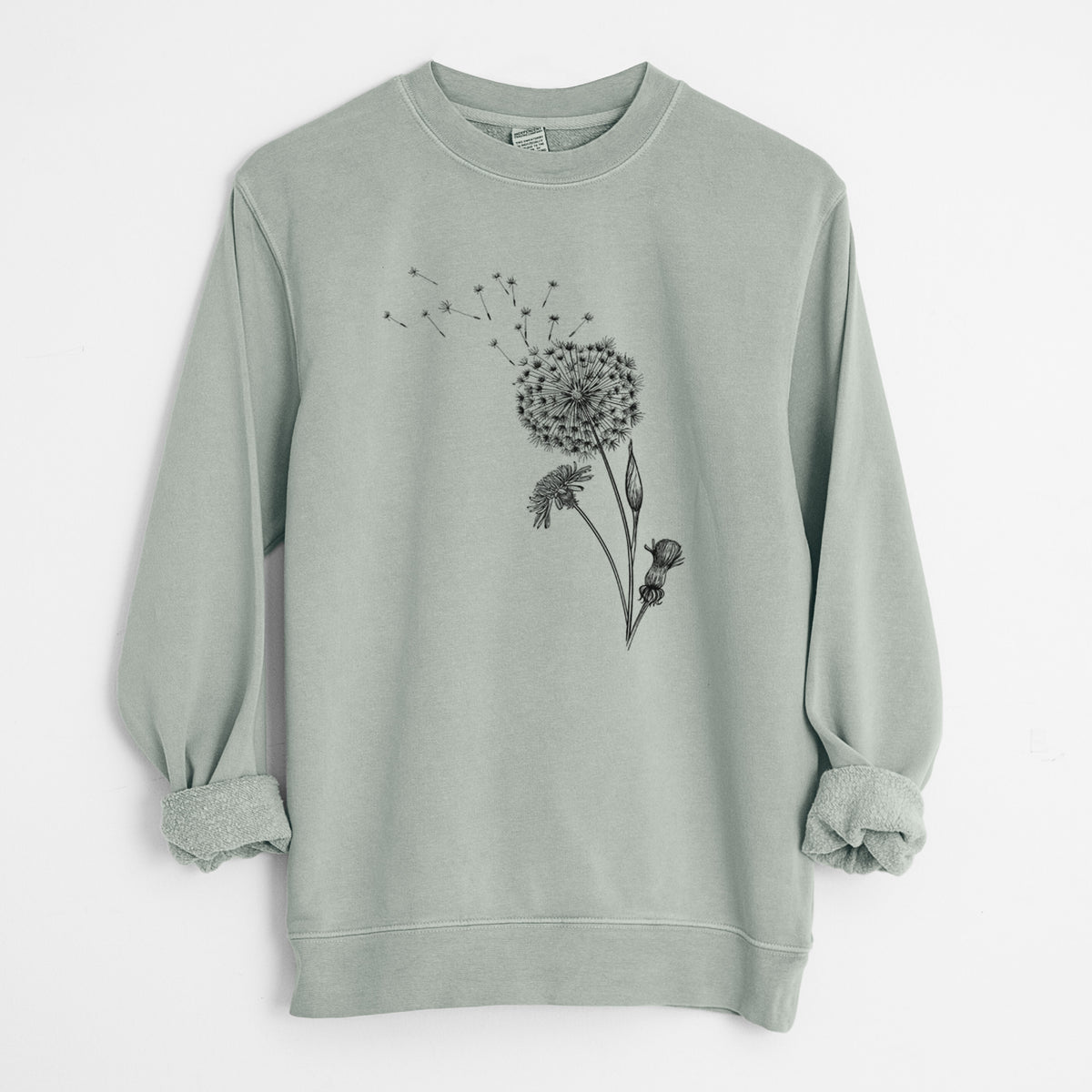 Common Dandelion - Taraxacum officinale - Unisex Pigment Dyed Crew Sweatshirt