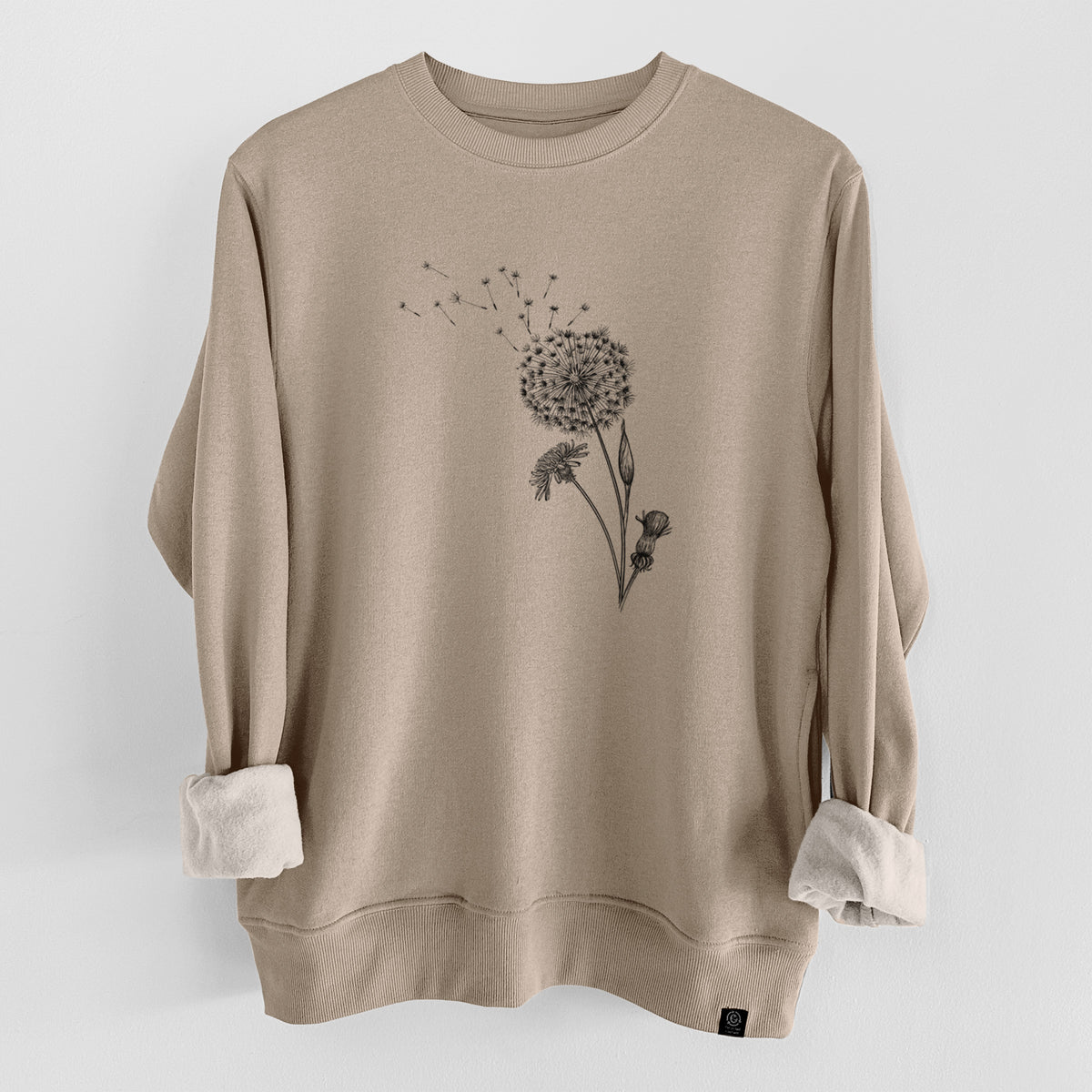 Common Dandelion - Taraxacum officinale  - Unisex Reclaimed Crewneck Sweatshirt