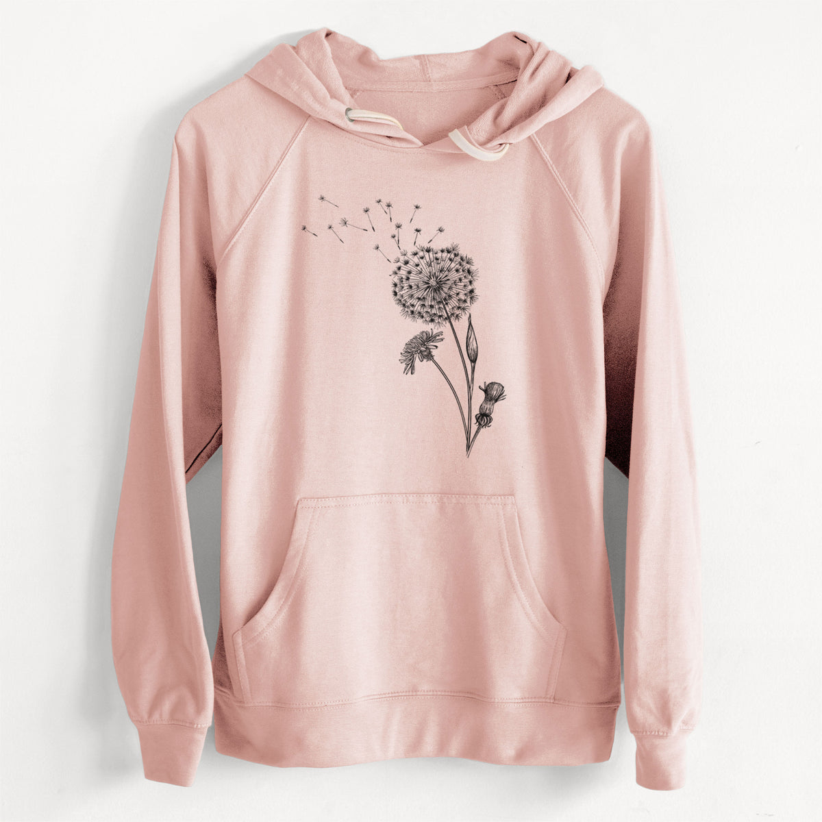 Common Dandelion - Taraxacum officinale  - Unisex Slim Fit Loopback Terry Hoodie