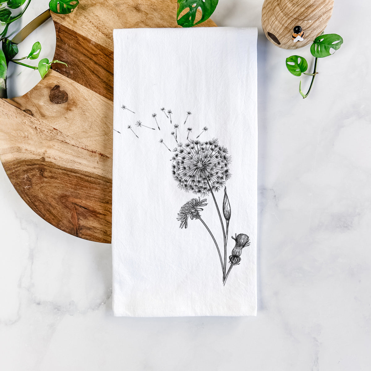 Common Dandelion - Taraxacum officinale Tea Towel