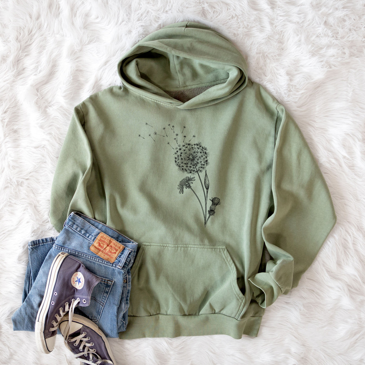 Common Dandelion - Taraxacum officinale  - Urban Heavyweight Hoodie