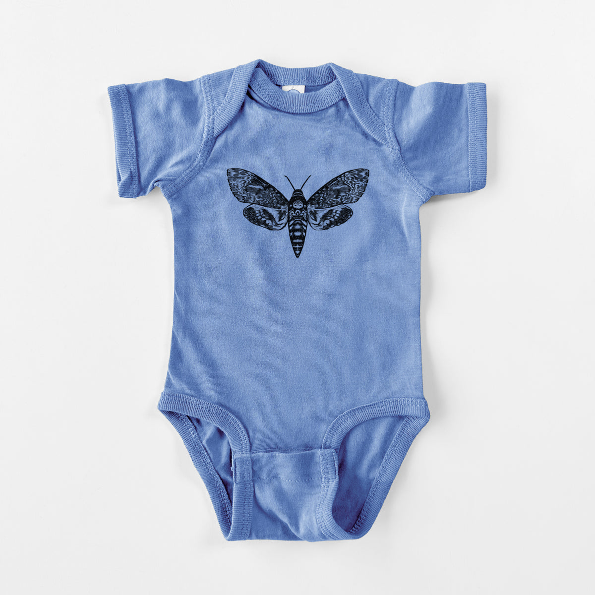 Death's-head Hawkmoth - Acherontia atropos - Baby Fine Jersey Bodysuit