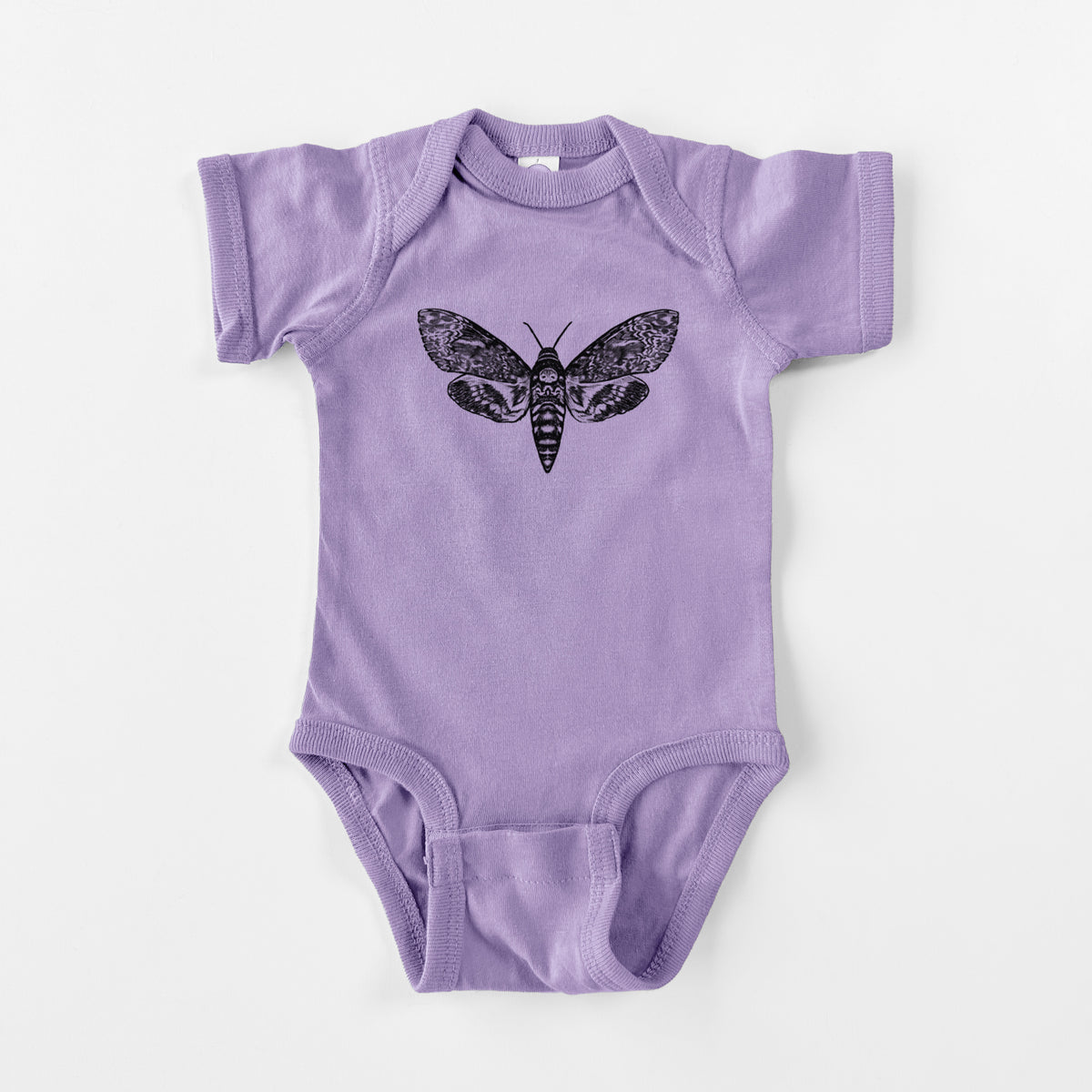 Death's-head Hawkmoth - Acherontia atropos - Baby Fine Jersey Bodysuit